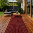 thumbnail image 1 of BESTVUE Runner Rug Outdoor Non Slips Carpet Runners Indoor Utility Area Rugs Mat for Kitchen Hallway Entryway Garage with Rubber Backing Striped Red 3ft x 10ft, 1 of 7