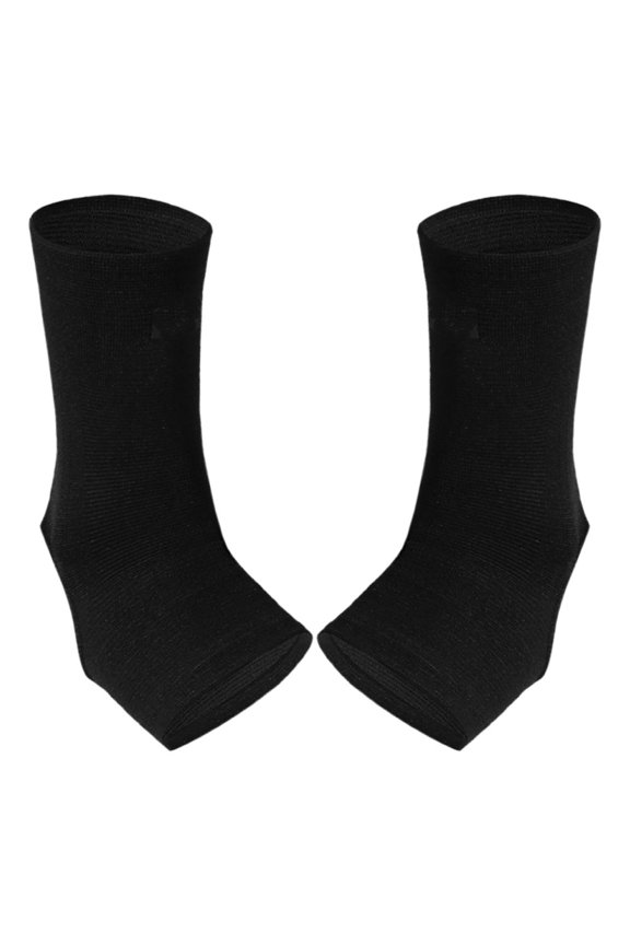 1Pair Sports Ankle Support Wrap Black for Running Soccer Basketball with Antislip Design