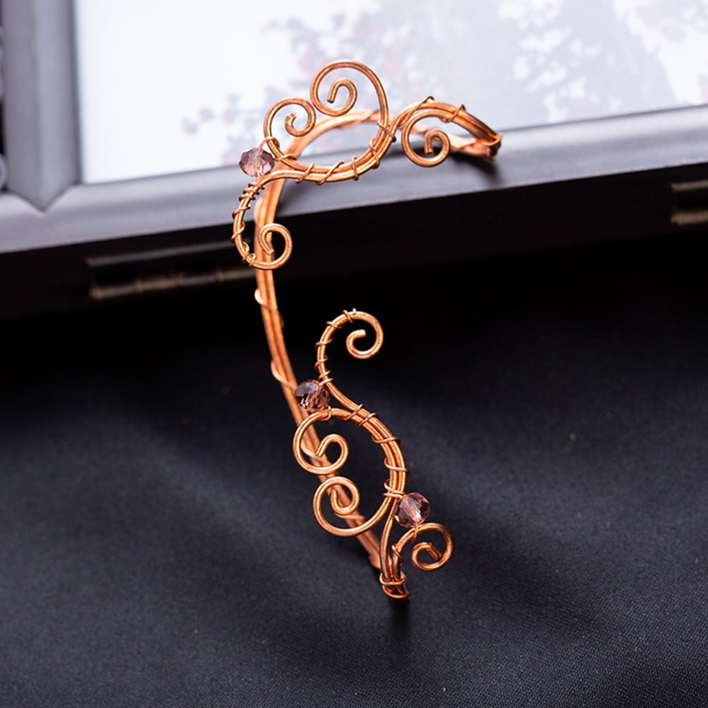 BESTYASH 1 Pair Clip Cuff Earring Copper Elf Ear Shape Design for Women ...