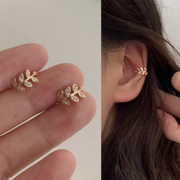 BESTYASH 1 Pair Fashion Ear Buckle Golden Copper Simple Style Party