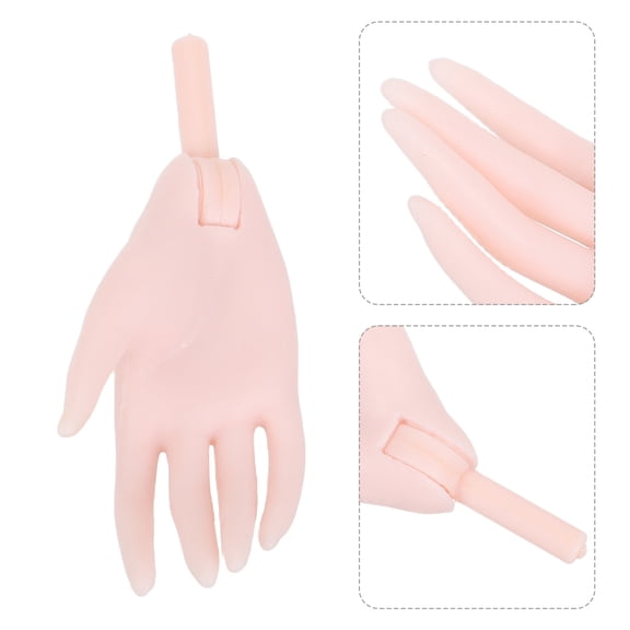BESTYASH 1 Pair Hand Model Display Stand For Dolls Made Of Plastic In Beige For Doll Repair And Styling