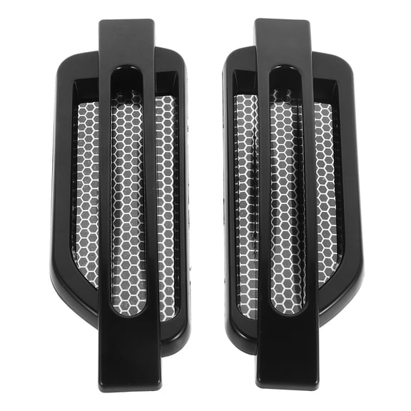 BESTYASH 1 Pair Shark Shape Stickers for Car Black ABS Ventilation Decorative Car Accessories