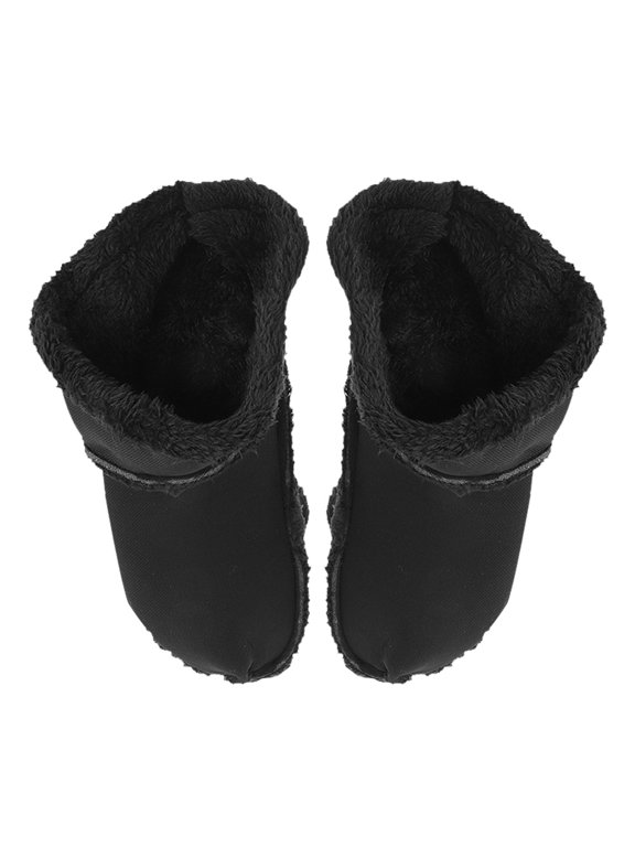Warm Black Plush Boot Liners for Home Use, Soft and Detachable Inserts
