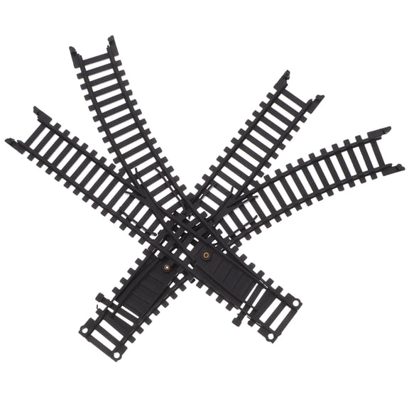 BESTYASH 1 Pair Black Plastic Straight Train Track Set for Realistic Model Train and Play