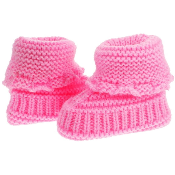 BESTYASH 1 Pair Yarn Baby Girl Shoes Handmade Crochet Durable for New Year