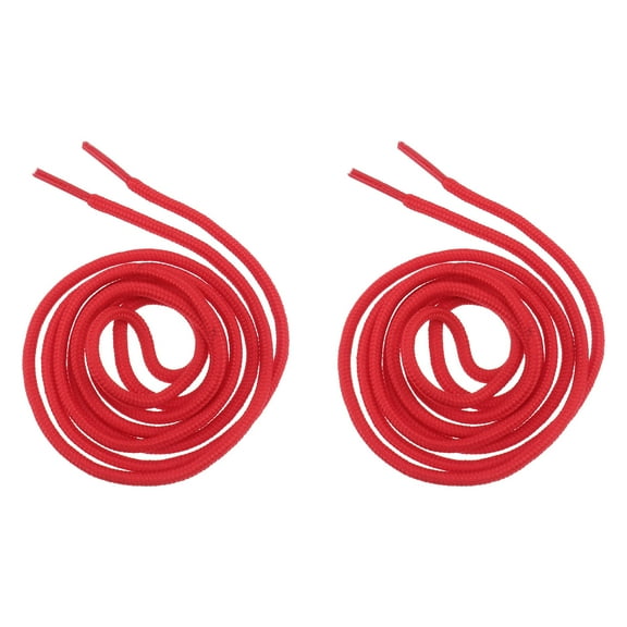 BESTYASH 1 Pair of Round Shoe Strings Red Polyester Athletic Shoes Laces for Casual Everyday Use