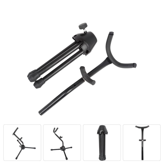 BESTYASH 1 Pc Compact Saxophone Stand Metal Triangular Base Stable Support for Practice