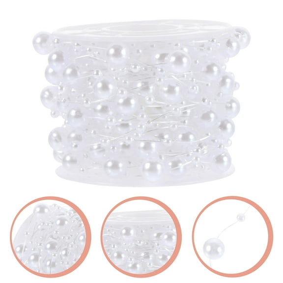 BESTYASH White Decorative Plastic String Charm Necklace Chain for Party Decorations - 1 Roll