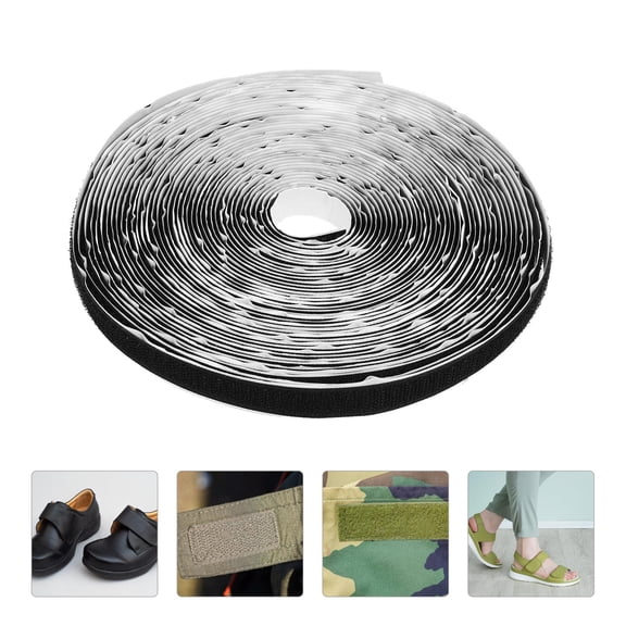 BESTYASH Heavy Duty Black Nylon Adhesive Strips, 1 Bonding Tape for Home, Office, and Use