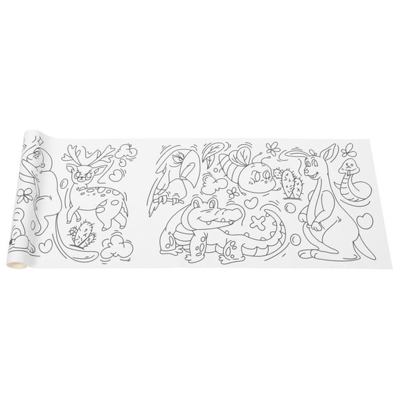 BESTYASH 1 Roll of Adhesive Wall Poster Coloring Poster for Children Interactive Drawing in Multi