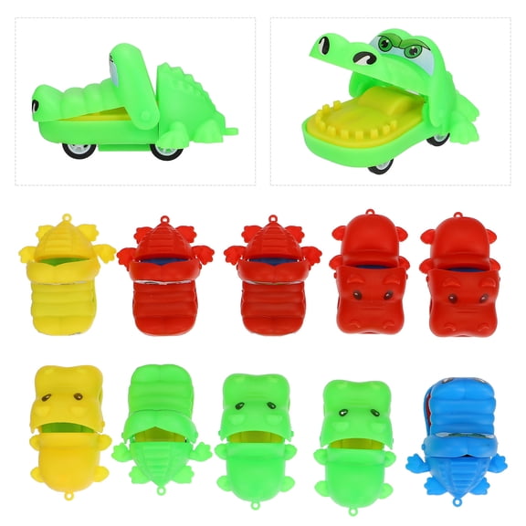 BESTYASH 1 Set 10 Pcs Alligator Shape Pull Back Cars for Toddlers with Plastic for Playtime