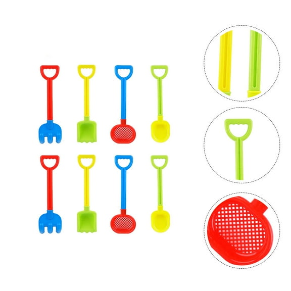 BESTYASH 1 Set/8pcs Travel Beach Toys Plastic Assorted Color for Fun at the Beach
