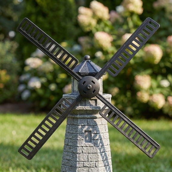 BESTYASH 1 Set Black Plastic Windmill Blade Garden Windmill Replacement Part for Outdoor Garden