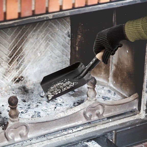 BESTYASH Fireplace Cleaning Tools Kit with Wood Handle Dust Brush and Shovel for Easy Fireplace Maintenance