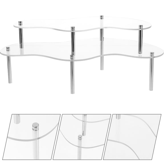 BESTYASH 1 Set Clear Dessert Table Display Stand for Graduation Event Organizers