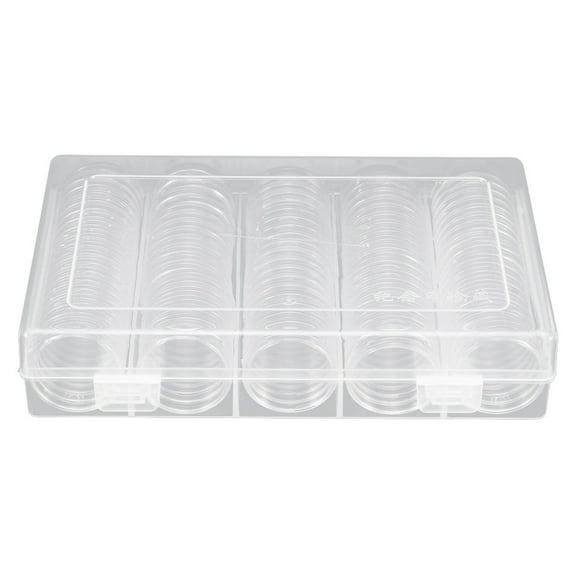 BESTYASH Transparent Capsules Holders Set for Collectors - Commemorative Storage Box, Protective Case