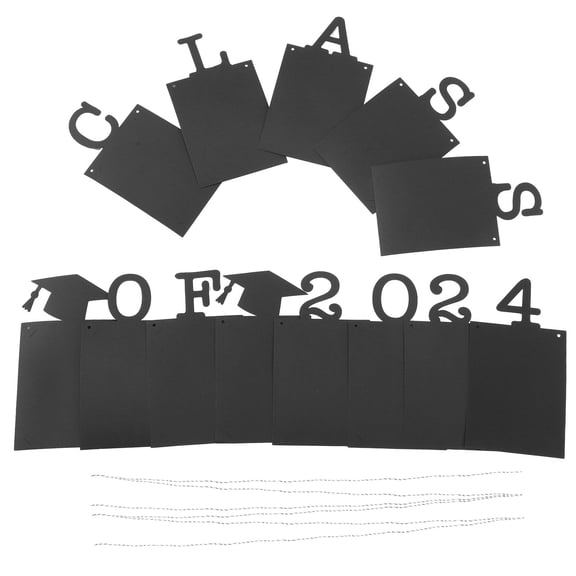 BESTYASH 1Set Graduation Party Background Banner Black Hanging Wall Decor for Stage Events