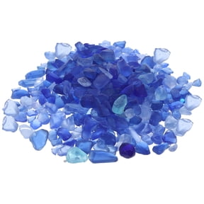 BESTYASH Aquarium Rocks Blue Glass Gravel for Fish Tank Decoration - 1Set