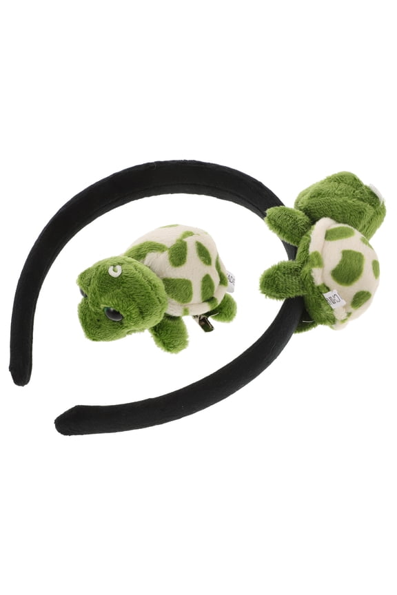 1 Set Headband for Women Turtle Headband Hair Decoration in Green