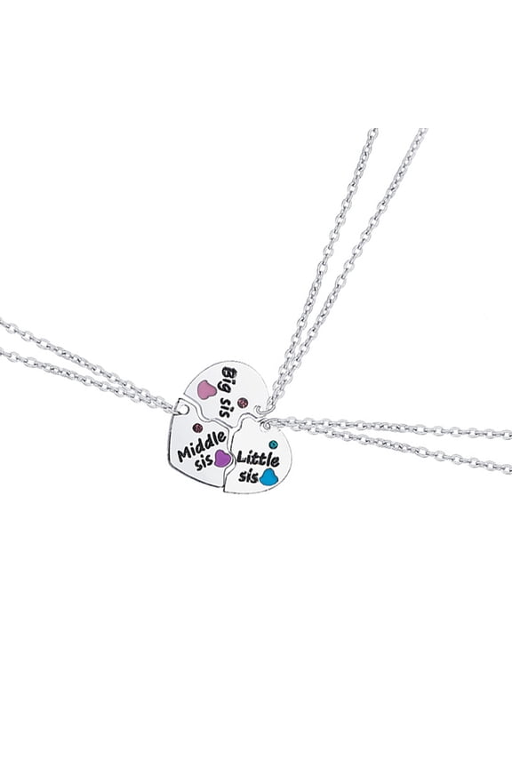 1 Set Heart Puzzle Sister Necklaces Express Love Fashion Style Accessories for Sisters