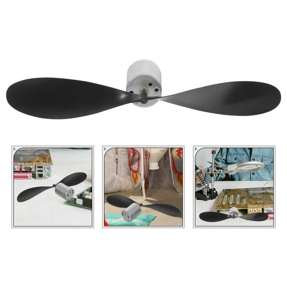 BESTYASH 1 Set Mini Wind Turbine Motor Plastic Black For Outdoor Enthusiasts
