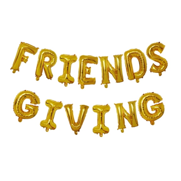 BESTYASH 1 Set Party Balloon Friends Giving Aluminium Foil Balloon Golden for Photo Background