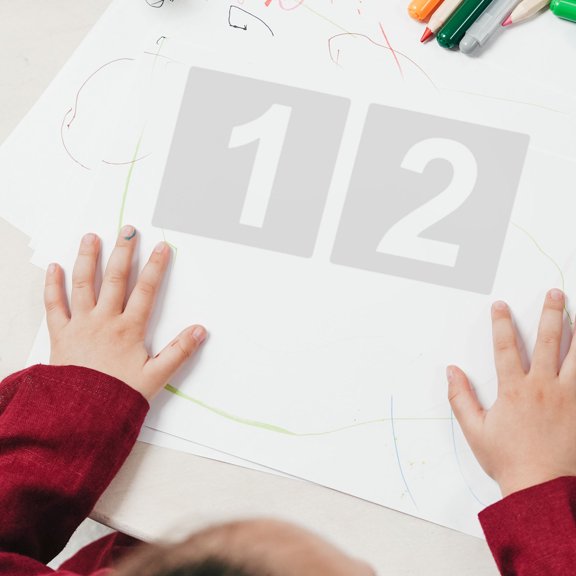 BESTYASH 1 Set Rock Letter Stencils for Crafting Educational Activities with Stencil Cutout Design