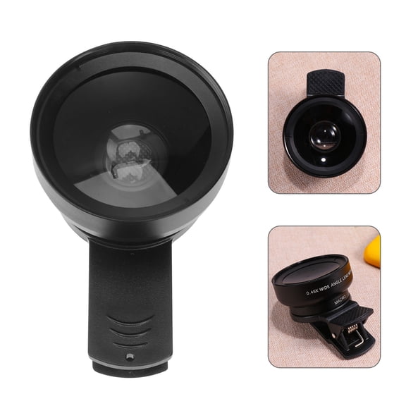 BESTYASH Universal 0.45x Wide Angle Phone Lens, Portable Design, Clear Photos, Compatible with Smartphones, Black