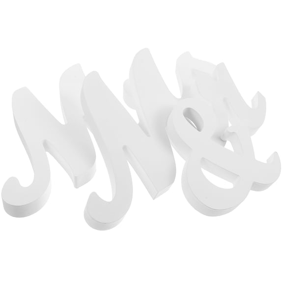 BESTYASH 1 Set Valentine's Day Table Decor Mr and Mrs Signs Density Board Decorative Wedding Decorations