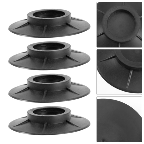 BESTYASH 1 Set Washer Pad Plastic Black Vibration Dampening for Appliance Users