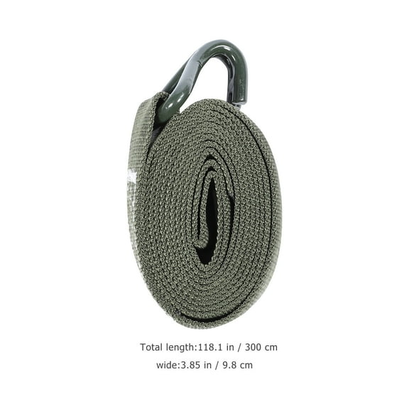 BESTYASH 1 Set fastening straps Tie Down Straps Metal Dark Green Flexible for Outdoor Use