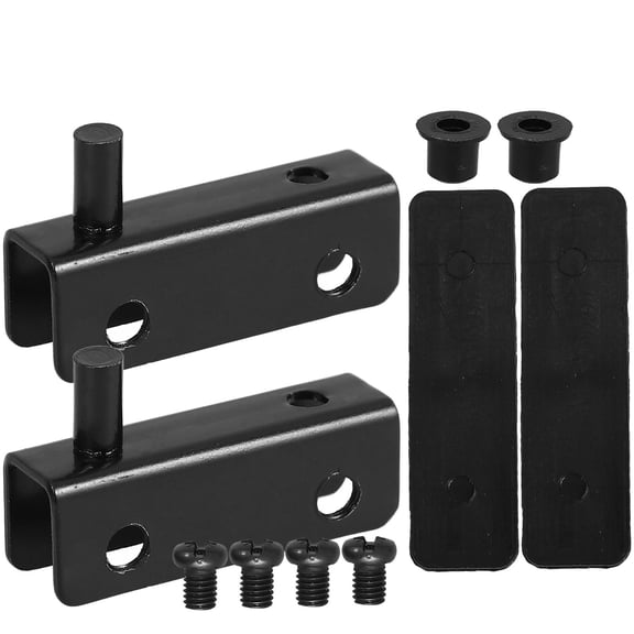 BESTYASH 1 Set of Durable Glass Door Hinge Clip Black Nickel Plated Steel for Bathroom Doors