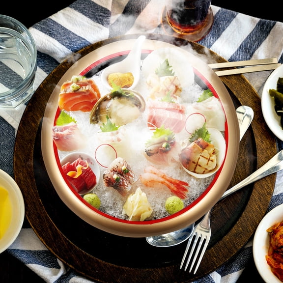 BESTYASH 1 Set of Japanese Serving Plate Plastic Round Simple Design for Family Dinners