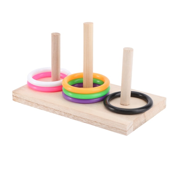 BESTYASH 1 Set of Pet Bird Toys Ring Wood for Birds Training and Entertainment