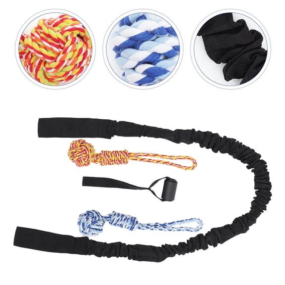 BESTYASH 1 Set of Sturdy Dog Toys Cotton Rope Black Interactive Toy Indoor Outdoor Use