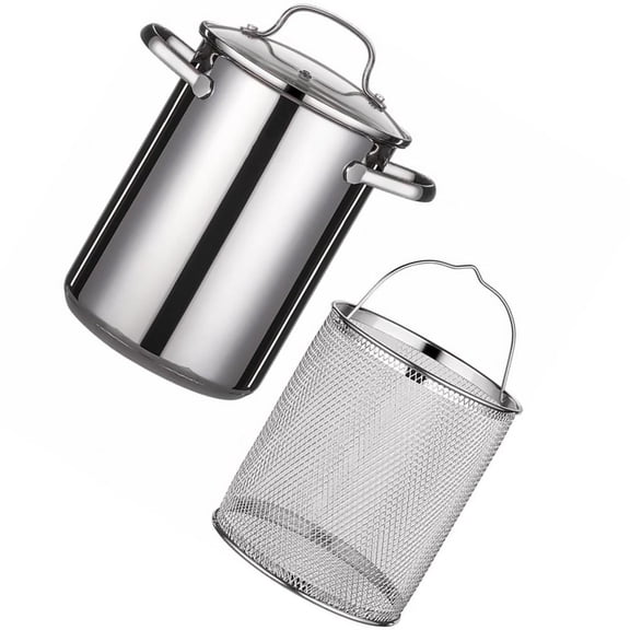 BESTYASH 1 Set of Turkey Fryer Pot with Basket for Christmas and Family Gatherings