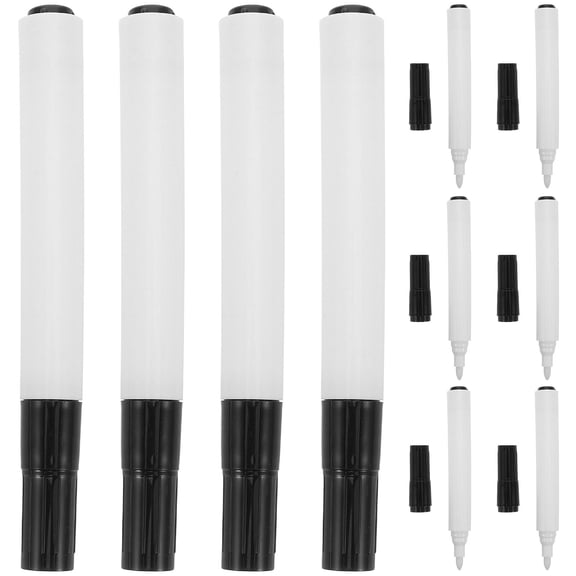 BESTYASH 10Pcs Fine Tip Whiteboard Pens for Glass and Chalkboard Smooth Ink Refillable Design
