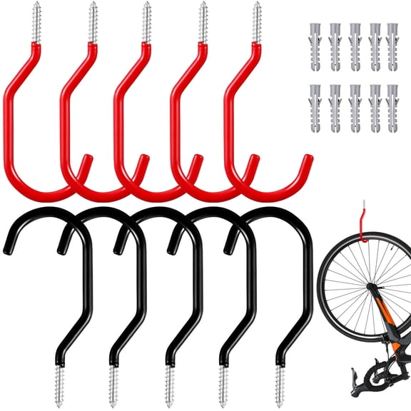 BESTYASH 10 Pcs Hanging Bike Hooks Iron Bicycle Storage for Garage Use