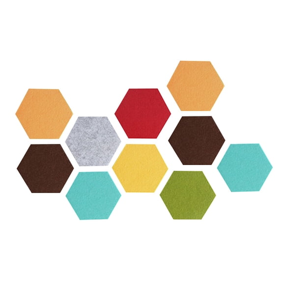 BESTYASH 10 Pcs Hexagon Wall Panels Assorted Color Wall Decoration Diy Home Decor