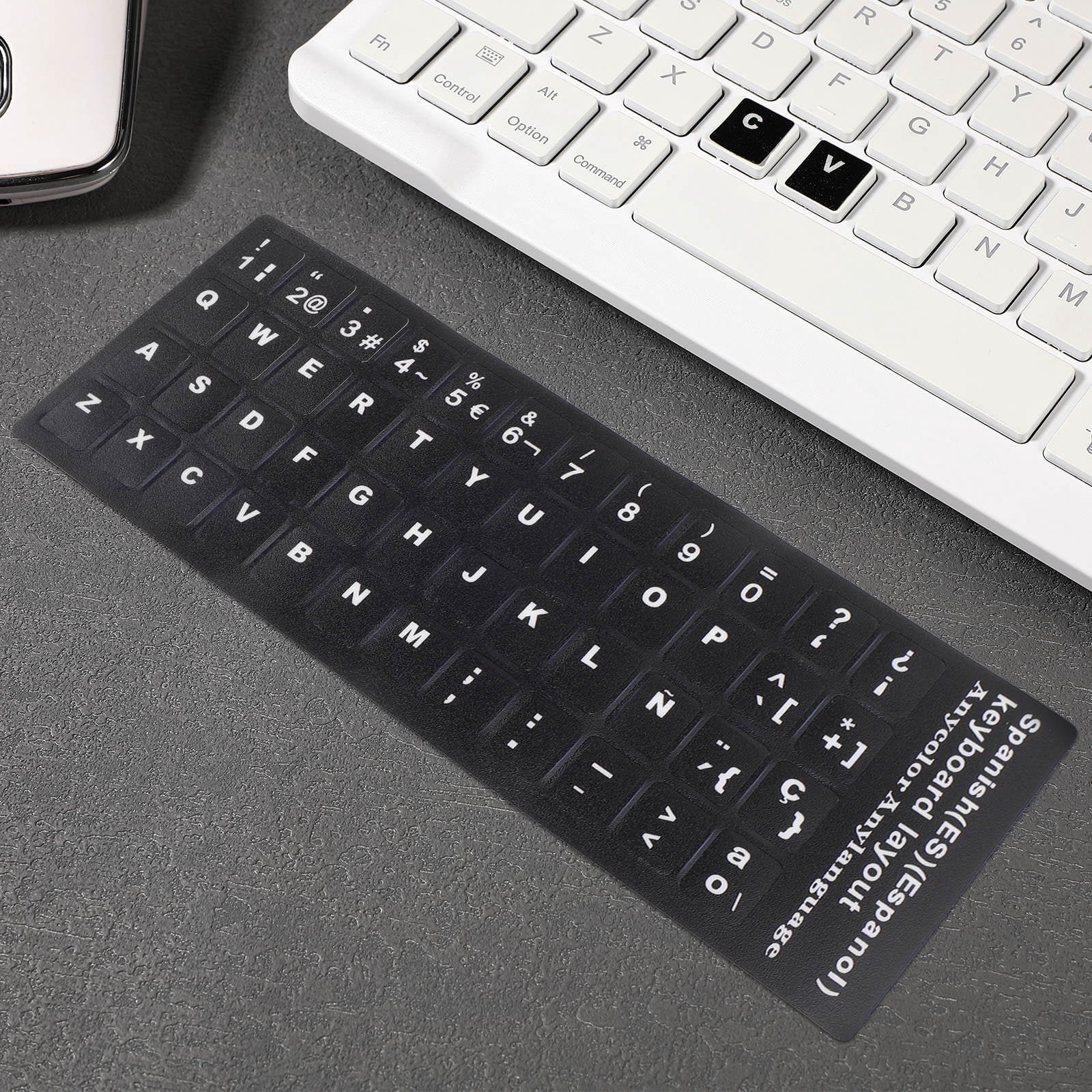 BESTYASH 10 Sheets Keyboard Repair Stickers Black PVC Protect Keyboard ...