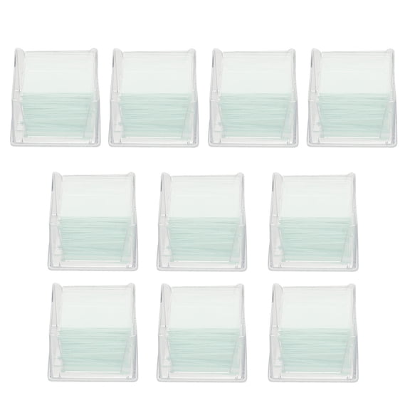 BESTYASH 1000Pcs Transparent Microscope Cover Glass Slips with No Edges for Optical Microscopy Use