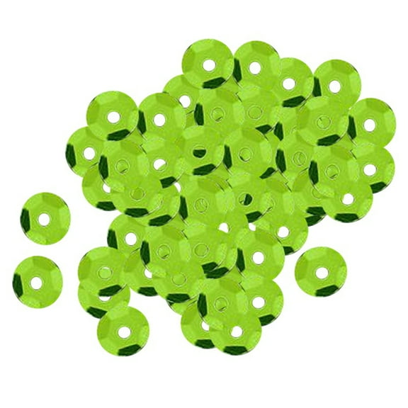 BESTYASH 1000pcs Green Round Sequins for Crafts Sewing, Glittering Party Supplies Ideal for Sewers and Projects