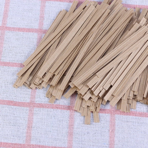 BESTYASH 1000pcs Khaki Metal cable ties for Packaging Cellophane Bags in Birthday Party and Wedding Party