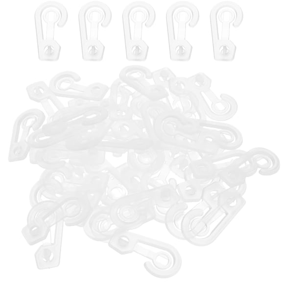 BESTYASH 100Pcs Transparent Plastic J Hooks for Underwear Sock Holder and Display Organizer