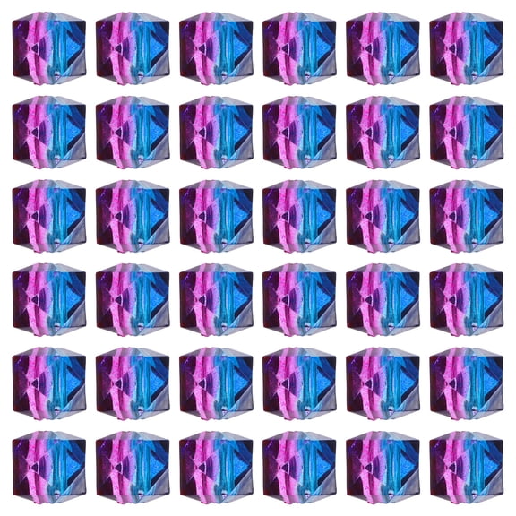 BESTYASH 100 Pieces Clear Acrylic Faceted Cube Spacer Beads for Jewelry Crafting, Accessories and Beadwork