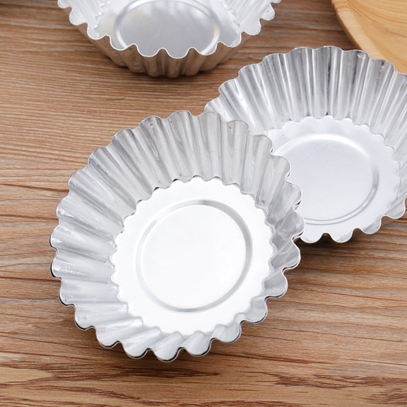 BESTYASH 100Pcs Aluminum Cake Baking Mould for Cupcakes Non-stick Thick Design Professional Bakers