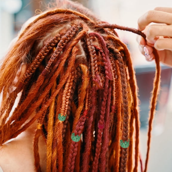 BESTYASH Assorted Color Aluminum Hair Charms for Dreadlocks Braids Stylish Hair Jewelry Accessories 100 Count