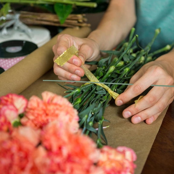 BESTYASH 100Pcs Artificial Flower Stems Metal Wire Floral Rods for Wedding and Home Decoration
