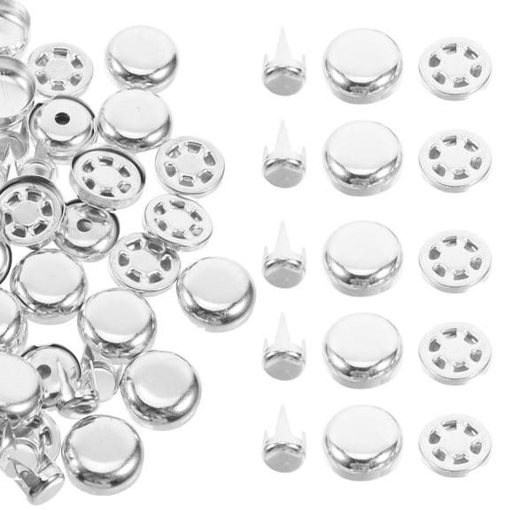 BESTYASH 100Pcs Baseball Cap Button Top Replacement Aluminum Metal Buttons for Hats Repair and Crafts