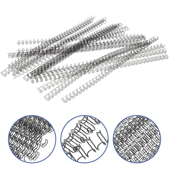 BESTYASH 100Pcs Black Metal Binder Rings for Notebook Loose Leaf Double Loop Wire Binding